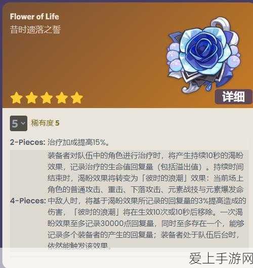 原神昔时之歌圣遗物适配角色深度解析
