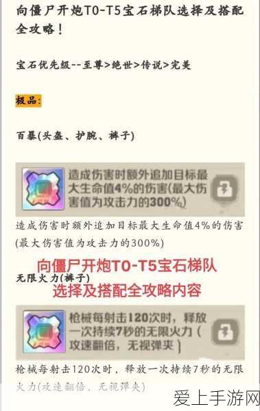 宝石搭配秘籍,精准打击僵尸,解锁高分攻略