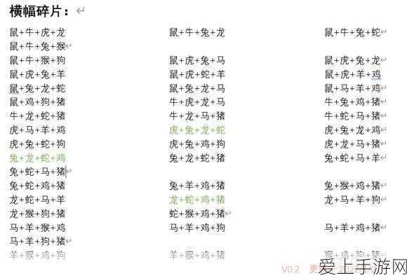 三国杀春联字符合成配方分享