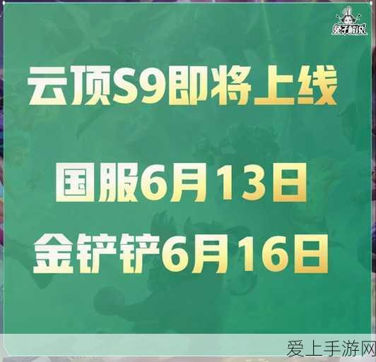 云顶之弈S9赛季更新时间揭晓,全新赛季内容与精彩赛事前瞻
