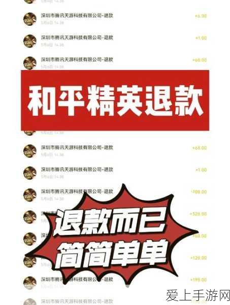 和平精英未成年充值退款全攻略,轻松图解,家长必看!