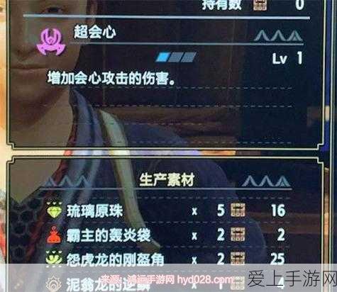 怪物猎人崛起,饰品技能全揭秘与高效珠子收集攻略